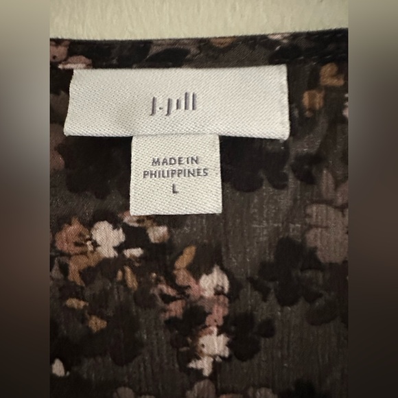 J. Jill Women's Peasant Blouse Floral Boho Cottagecore Fairy rayon size large - Picture 4 of 10